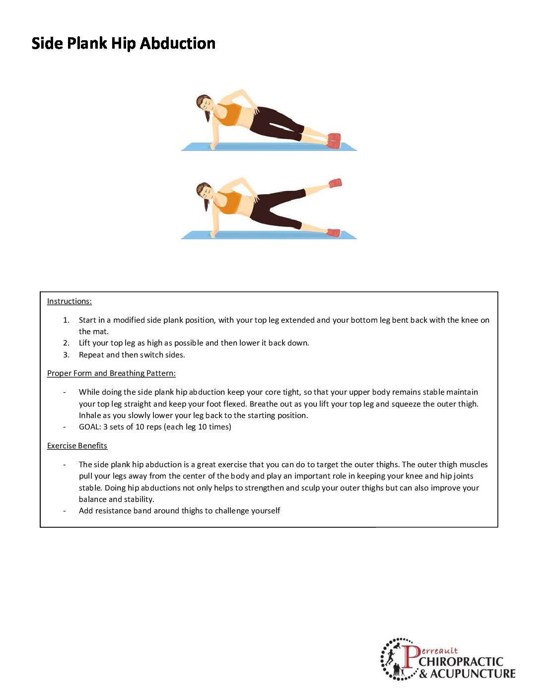 Side Plank Hip Abduction Instructions